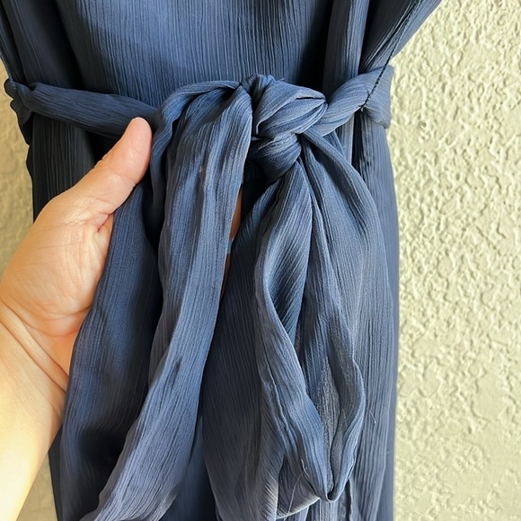 Vera Wang WHITE label midnight blue maxi gown formal bridesmaid dress size 12 - Picture 16 of 16